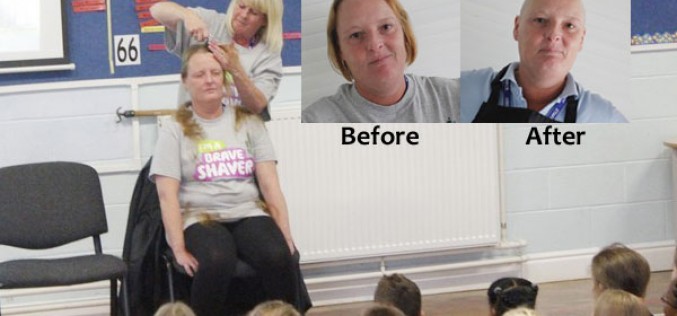 Video: Miss Davis shaves her hair for charity