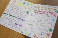 Thanks card from ‘Free the Children’ team