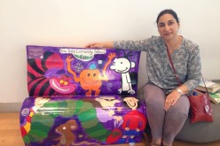 Mrs Sabir enjoys book bench hunting