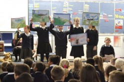 Photos of Year 6 World War assembly