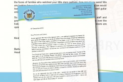 End of term letter from the Headteacher