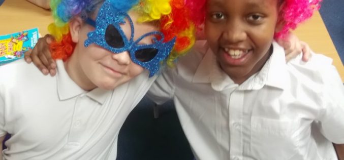 Year 6 celebrate SATS hardwork with a conga!