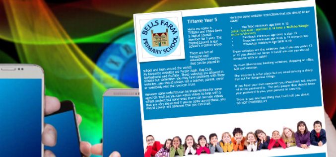 Our children featured in online safety magazine