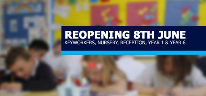 School Reopens on 8th June to Key Groups